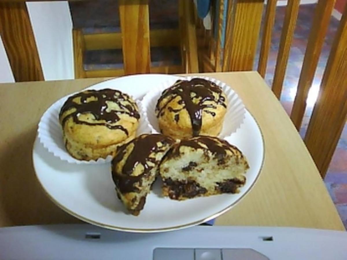 Muffins "Banane-Rosinen-Schokolade" - Rezept