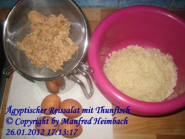 afrikanisch - Ägyptischer Reissalat mit Thunfisch - Rezept - Bild Nr. 2
