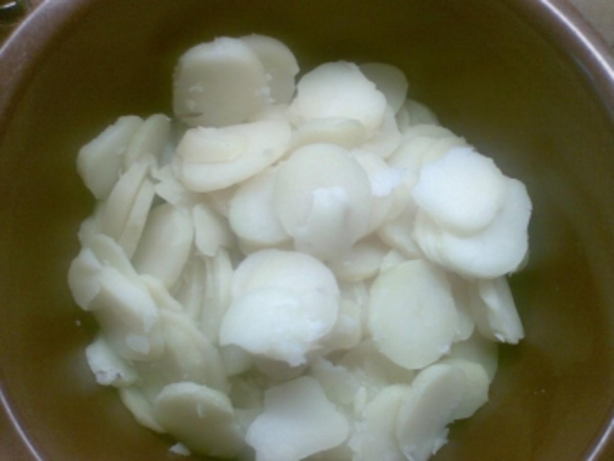 Kalbfleischpflanzerl mit lauwarmem Kartoffelsalat - Rezept - Bild Nr. 5