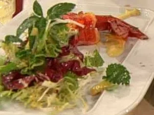 Gambas Carabinera mit Sauce Rouille und Salatbouquet a la Stromberg - Rezept