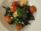 Schwarze Spaghetti mit Zitrone und Lachs - Rezept