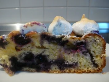 Kuchen: Heidelbeerkuchen mit Baiserhaube - Rezept