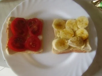 Rezept: Toast mit Bananen- Schinken - Käse und Tomaten - Schinken - Käse Bild Nr. 3 Toast mit Bananen- Schinken - Käse und Tomaten - Schinken - Käse - Rezept - Bild Nr. 3