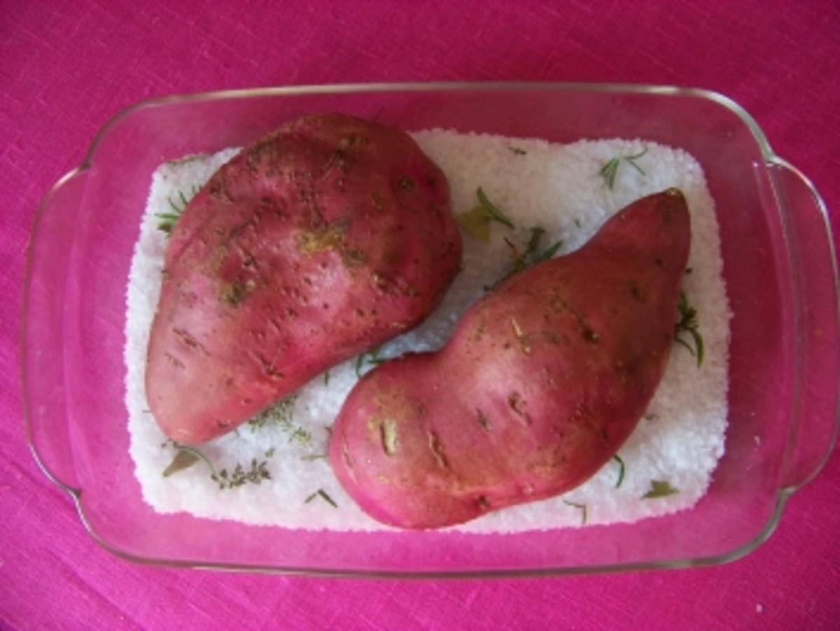 Süßkartoffel mit Ziegenkäse und Honig-Butter - Rezept - Bild Nr. 3