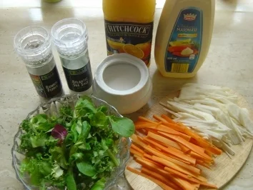 Möhren-Selleriesalat mit Orangencreme - Rezept - Bild Nr. 2