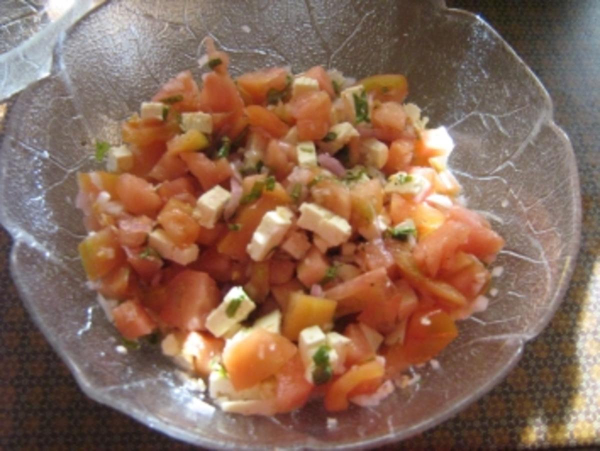 Ochsenherz-Tomatensalat mit Feta - Rezept - Bild Nr. 7