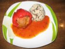 Gefüllte Paprika auf Tomatensauce - Rezept