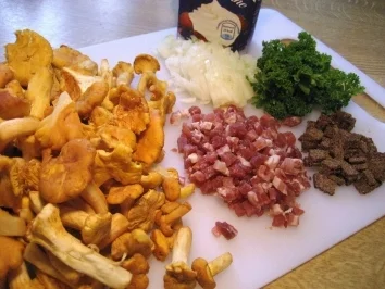 Pfifferlinge in Sahnesoße mit Tagliatelle - Rezept - Bild Nr. 3