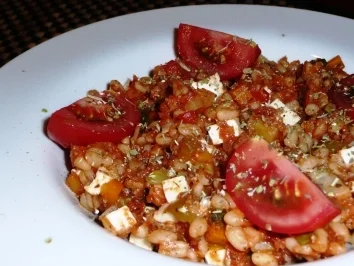 Rezept: Buntes Gemüsepfännchen mit Tomatensoße und Ebly Bild Nr. 4 Buntes Gemüsepfännchen mit Tomatensoße und Ebly - Rezept - Bild Nr. 4