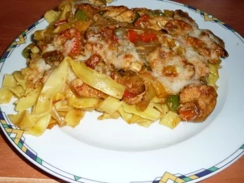 Hähnchenragout überbacken - Rezept