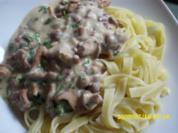 Pasta:  Pfifferlingsragout mit Tagliatelle - Rezept