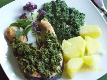 Fisch:  Lachssteak mit Kräutersalsa - Rezept