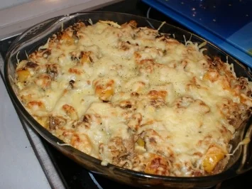 Gyrosauflauf mit Spätzle - Rezept