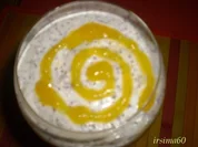 Pfirsichpüree mit Mohn - Quark - Rezept