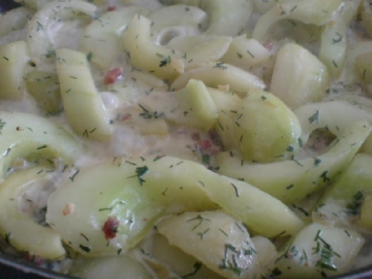 Kartoffelpüree mit Schmorgurken - Rezept - Bild Nr. 11