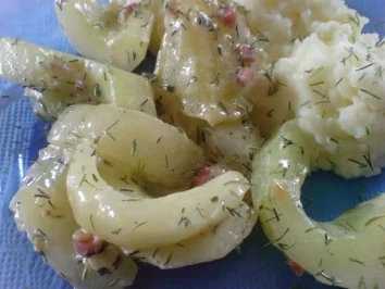 Kartoffelpüree mit Schmorgurken - Rezept - Bild Nr. 13