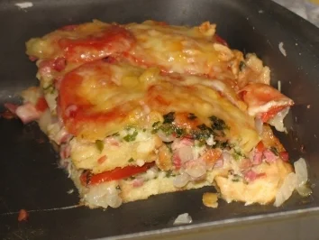 Allgäuauflauf mit Speck und Käse - Rezept