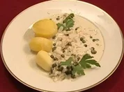 Seezunge mit Kapern, Calvados, Sahne und Kartoffeln (Egon Wellenbrink) - Rezept