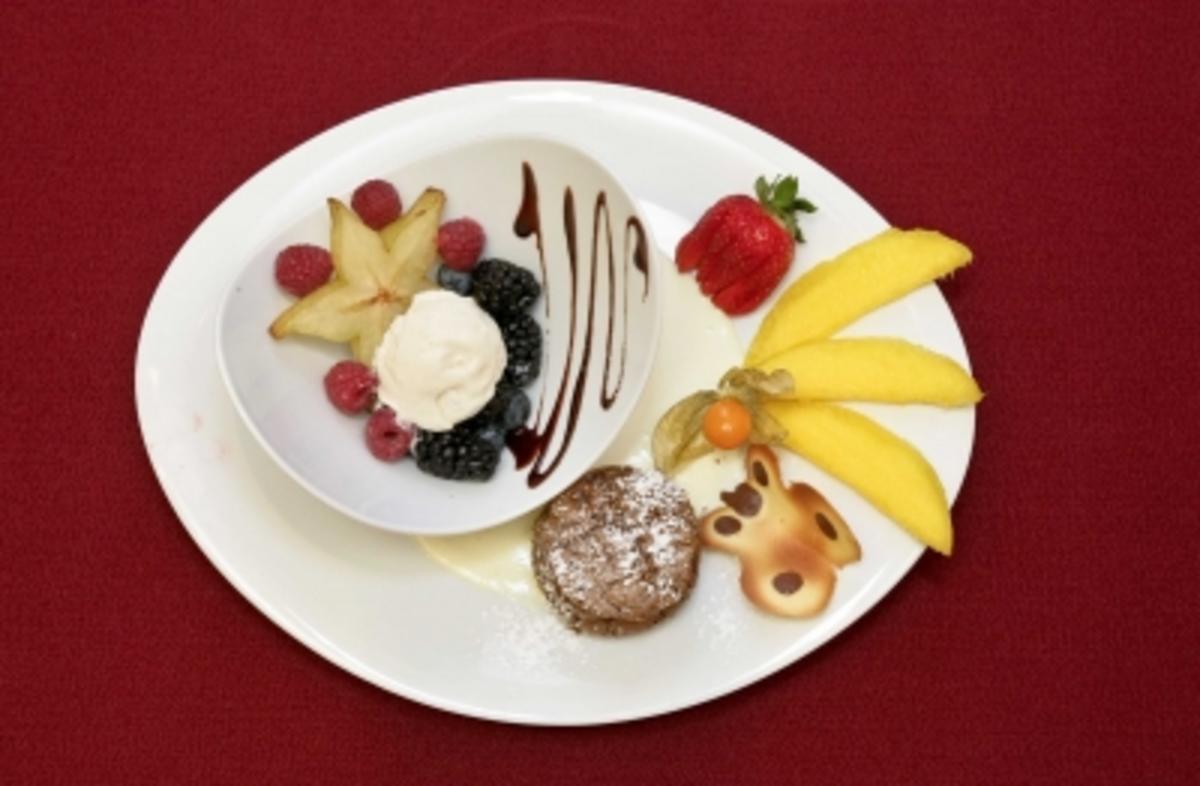 Warmer Schokoladenkuchen an geeister Vanillesoße (Jürgen Drews ...