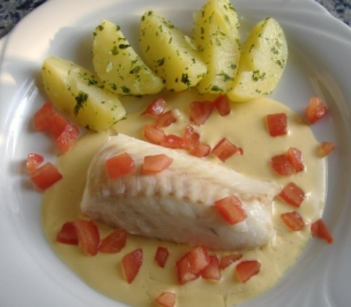 Kabeljaufilet mit Senfbuttersauce - Rezept - kochbar.de