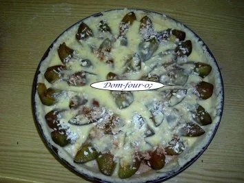 Kleiner Pflaumenkuchen mit Kokosflocken an Zimtsahne  (  20 cm  ) - Rezept - Bild Nr. 3