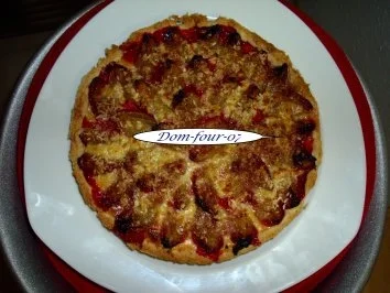 Kleiner Pflaumenkuchen mit Kokosflocken an Zimtsahne  (  20 cm  ) - Rezept - Bild Nr. 4