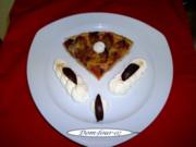 Kleiner Pflaumenkuchen mit Kokosflocken an Zimtsahne  (  20 cm  ) - Rezept