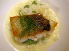 Gebratenes Zanderfilet mit Weinschaumsoße an Spargelrisotto - Rezept