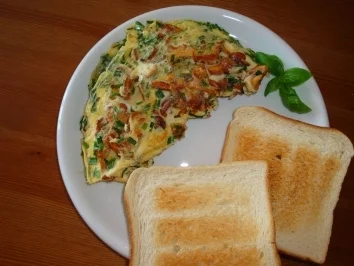 Rezept: Omlett mit Pfifferlingen Bild Nr. 7 Omlett mit Pfifferlingen - Rezept - Bild Nr. 7