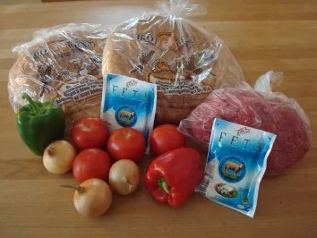 Rezept: Gefülltes türkisches Fladenbrot Gefülltes türkisches Fladenbrot - Rezept