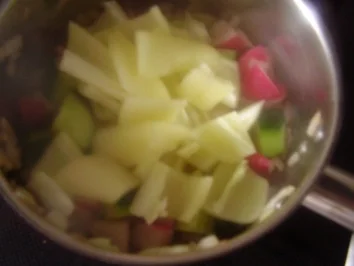 halbes vom Huhn mit Schmorgemüse und Bandnudeln - Rezept - Bild Nr. 4