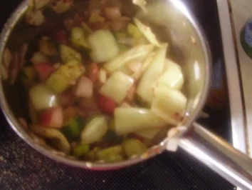 halbes vom Huhn mit Schmorgemüse und Bandnudeln - Rezept - Bild Nr. 5