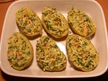 Rezept: Kartoffel mit Rucolafüllung Kartoffel mit Rucolafüllung - Rezept