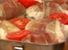 Fischroulade mit Parmaschinken und scharfer Tomatensauce - Rezept