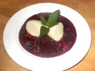 Honig-Mousse mit Beerenspiegel bzw. Obstspiegel - Rezept