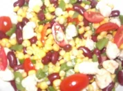 Bunter Salat mit Huhn (leicht scharf) - Rezept