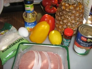 Kokosschnitzel an fruchtigem Ananas-Paprikagemüse - Rezept - Bild Nr. 2