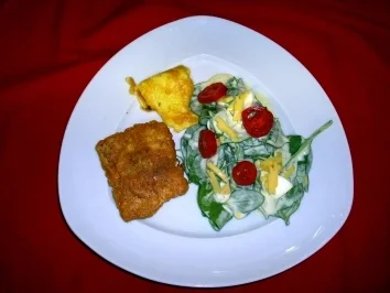 Lachsfilet in Parmesan-Eimantel - Rezept