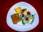 Lachsfilet in Parmesan-Eimantel - Rezept