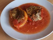 Paprika mit Kartolffel-Hack Füllung - Rezept