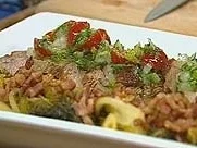 Rezept: Kurzgebratener Kalbstafelspitz mit Vinaigrette und Salatherzen Kurzgebratener Kalbstafelspitz mit Vinaigrette und Salatherzen - Rezept