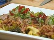 Kurzgebratener Kalbstafelspitz mit Vinaigrette und Salatherzen - Rezept