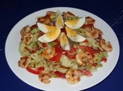 Mein  köstlicher Abendsalat mit Garnelen - Rezept