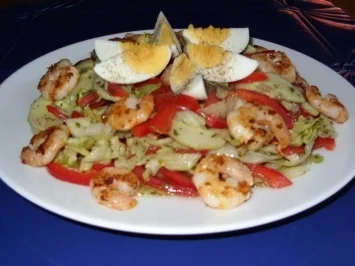 Mein  köstlicher Abendsalat mit Garnelen - Rezept - Bild Nr. 8
