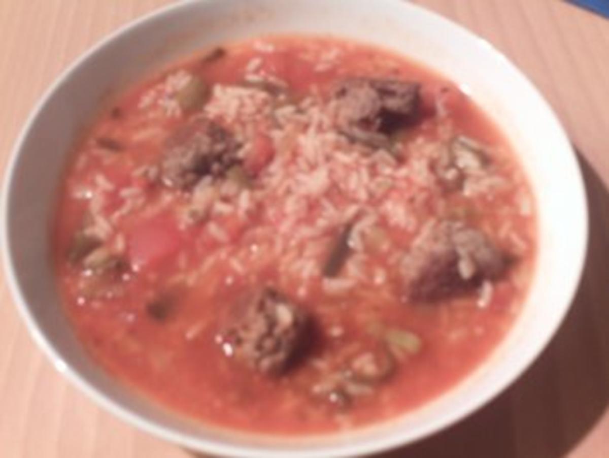 Bilder für Tomatensuppe mit Langkornreis und Tomaten - Rezept