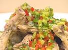 Gurkensalat und pochiertes Huhn - Rezept