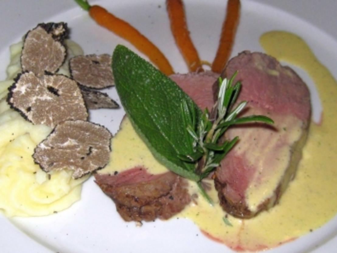 Rinderfilet mit Sauce Béarnaise dazu getrüffelter Kartoffelpüree ...