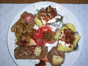 Rezept: Steakteller Kulinarium á la Rosi (mit fast all meinen selbstgemachten Zutaten) Bild Nr. 4 Steakteller Kulinarium á la Rosi (mit fast all meinen selbstgemachten Zutaten) - Rezept - Bild Nr. 4