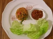 Weizengrießsalat mit pikantem Dipp - Rezept - Bild Nr. 2