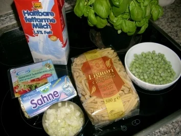 Pasta mit Erbsen-Käse-Speck-Souce>> - Rezept - Bild Nr. 2